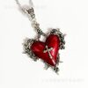 oly-bf447836540c9541437d705e91ba47e1 Wholesale original n red love necklace liquid metal gothic big heart pendant necklace factory direct sales