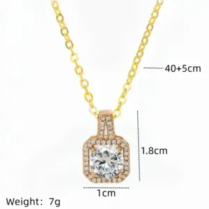 Gold Cross Chain / White