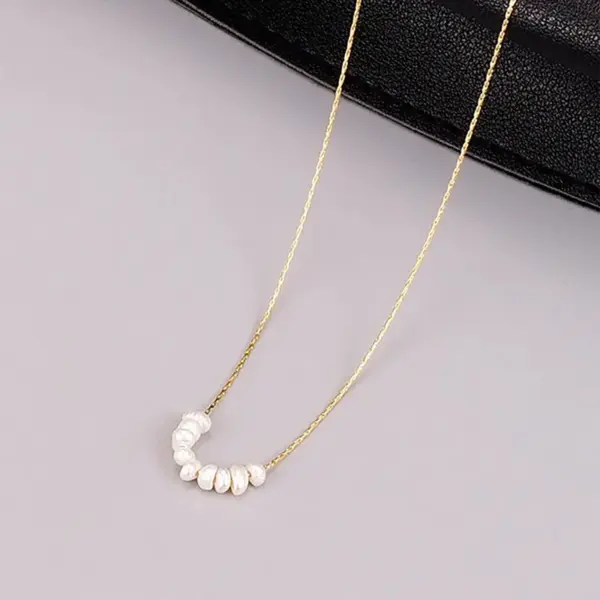 Wholesale PVD Coated Real Gold Plated 18K Gold Geometric 304 Stainless Steel Casual Princess Lady Waterproof Non Tarnish 304 Stainless Steel Lobster Trigger Clasp Closure Necklace