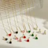 Wholesale Stainless Steel 18K Gold Plated Zircon Heart Pendant Necklace And Earrings Set Elegant Casual Fashion Jewelry For Women