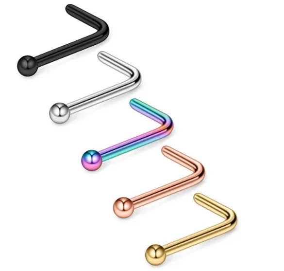 Fashion Geometric Metal Nose Studs 1 Piece Nose Pin