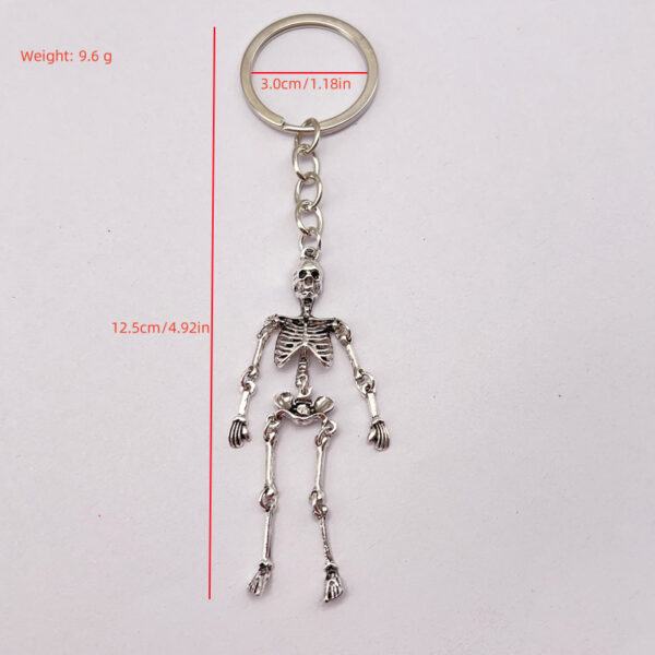 Wholesale Gothic Skull Keychain, Skull Man Keychain, Halloween Metal Skull Keyring