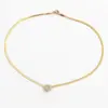 Wholesale Fashion Heart Stainless Steel Copper Plating 18K Gold Plated Necklace