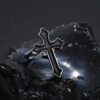 oly-bf5f75b7909c197ad18f86f89b55b283 Wholesale Retro Black Large Cross Open Ring Women's Gothic Fashion Alloy Men's Halloween Jewelry Ring