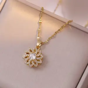 X2460 Flower Rotating Necklace [Pendant Included]