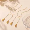 Wholesale PVD Coated Real Gold Plated 18K Gold Geometric 304 Stainless Steel Elegant Vacation Simple Style Waterproof Non Tarnish Drop Earrings
