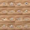 1 Piece Lady Devil's Eye Copper Plating Artificial Gemstones Open Ring