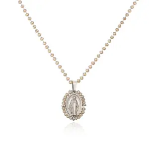 White Gold Color Champagne Gem