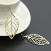 Wholesale B033 Europe and the United States popular new leaf pendant earrings long women's fashion temperament retro simple earrings