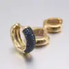 Wholesale Simple Style Circle Copper Zircon 18K Gold Plated Earrings