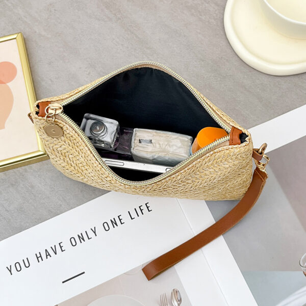 Wholesale 2025 New Floral Decorated Woven Handbag, Crossbody/Shoulder Bag, Casual Simple Mobile Phone Bag, Small Export Bag