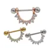 Nipple Rings & Studs Fashion U Shape Stainless Steel Plating Artificial Gemstones