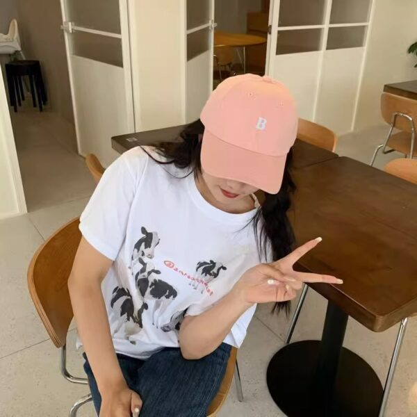 Wholesale Hat new spring and summer letter B baseball cap female Korean casual student fashion all-match fashion brand beige peaked cap