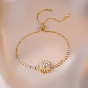SUNFLOWER Bracelet Zircon / Gold