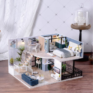Wholesale Zhiqu House Diy Cabin Model Wooden Handmade Assembled Toy Villa House Creative Birthday Gift for Girlfriend
