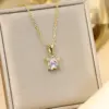Wholesale Ion Plating (IP) 18K Gold Plated Paw Print 304 Stainless Steel Vintage Style Shiny IG Style Waterproof Non Tarnish 304 Stainless Steel Pendant Necklace