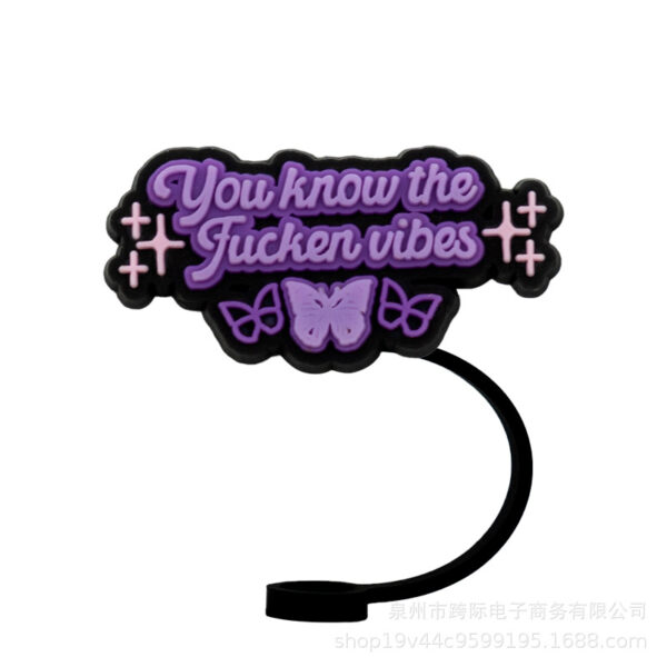 Wholesale New fashion trend straw cap cute cartoon cross-border straw sleeve silicone dust plug party straw cover decoration