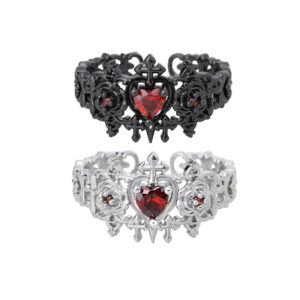 Cross love crown ring (silver plated copper)