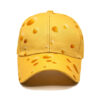 Wholesale Amazon New Cheese Pattern Printed Baseball Cap Fashionable Women's Casual All-match Travel Sun Hat for Men