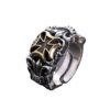 Wholesale Chiba vintage Thai Silver 925 silver cross men's ring Men's Open open mouth personality fashion trend adjustable