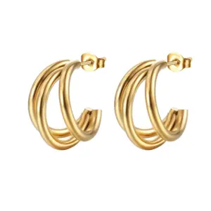 2.5 Lines Combination of Three Lines C- Shaped Golden MS-116