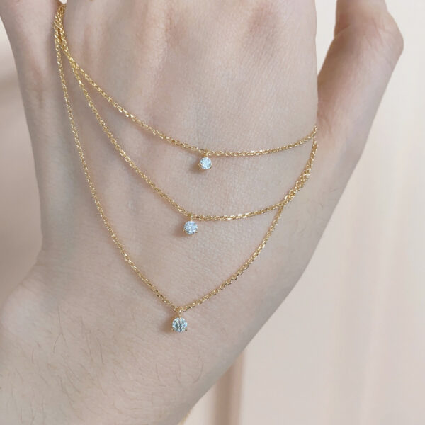 Wholesale Japanese jewelry aget nose droppings diamond necklace original Limei same style women's silver plated 14K gold clavicle necklace