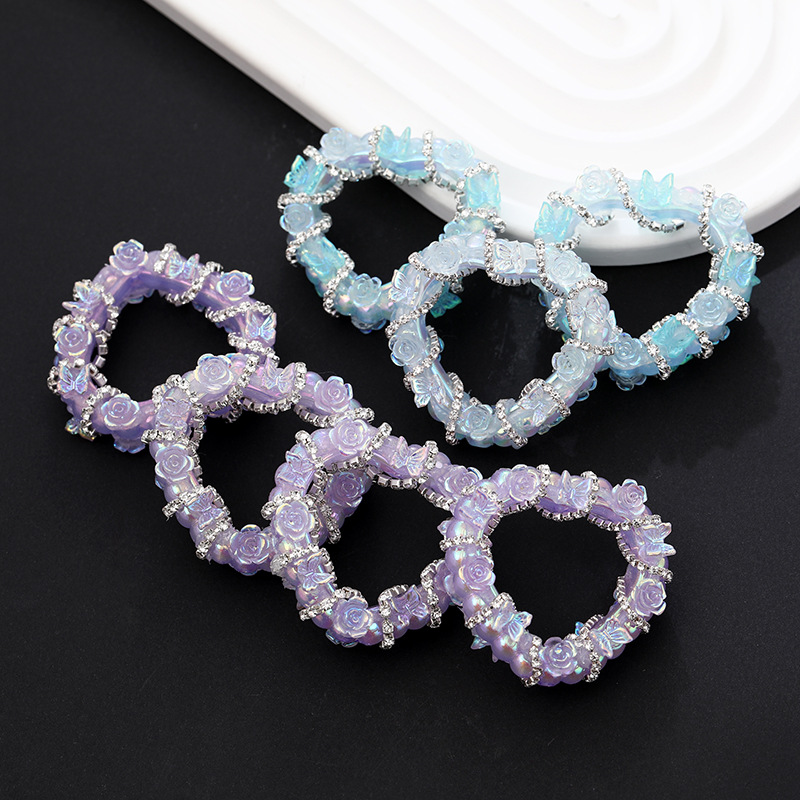 Wholesale Full Diamond Heavy Industry Butterfly Flower Love Flower Ball diy Hand-made Trendy Play Beaded Mobile Phone Bag Bag Hanging Chain Aessories
