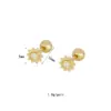 Wholesale 1 Pair Ig Style French Style Modern Style Round Plating Inlay Copper Pearl Zircon 18k Gold Plated Ear Cuffs Earrings Ear Studs