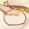 Wholesale Fashion Geometric Titanium Steel 18K Gold Plated Titanium Steel Stainless Steel Bracelets In Bulk