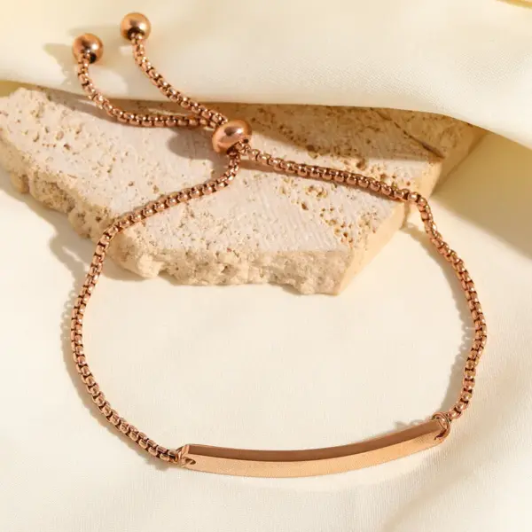 Wholesale Fashion Geometric Titanium Steel 18K Gold Plated Titanium Steel Stainless Steel Bracelets In Bulk