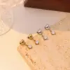 Wholesale PVD Coated 18K Gold Platinum Real Gold Plated Heart Shape Stainless Steel Simple Style Waterproof Non Tarnish Drop Earrings