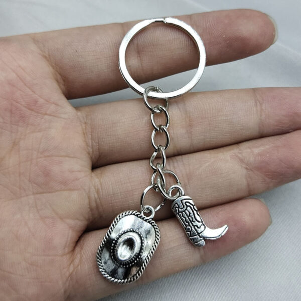 Wholesale European and American Foreign Trade Jewelry American Western Denim Theme Pendant Earrings Cowboy Hat Texas Riding Boots Denim Necklace