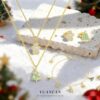 Wholesale Fully diamond Christmas tree necklace