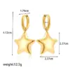 Wholesale PVD Coated Star 304 Stainless Steel French Style Simple Style Waterproof Non Tarnish Earrings Necklace