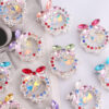 Wholesale 3D bow-shaped crystal alloy rhinestone ball with straight hole