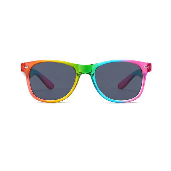 Wholesale Fda Amazon Cross-Border Sunglasses Promotional Gift Rice Nail Sunglasses Rainbow Holiday Party Rainbow Glasses