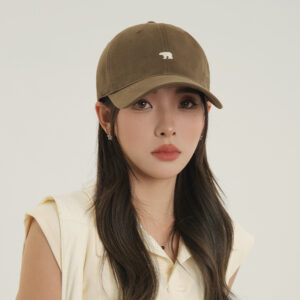 Polar bear baseball cap—khaki