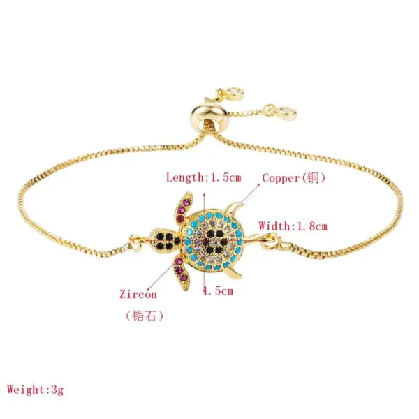 Wholesale Jewelry Fashion Animal Copper Artificial Gemstones Bracelets