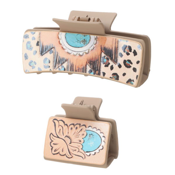 oly-c00a3e337288c4a5507fec6d3655d9c4 Wholesale Western Style Playing Cards Pattern Leather Hairpin Shark Clip