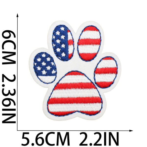 Wholesale Xiao Tian Art Claw Embroidery Cloth Sticker Bag Decoration Computer Embroidery Label Pet Claw Patch Cats Cow