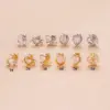 oly-c01dd040033b7618a5747477bce66610 Wholesale 1 Piece 316L Stainless Steel Copper Zircon Ear Cartilage Rings & Studs Heart Shape Bow Knot Waterproof Non Tarnish Surgical Steel