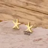 Wholesale PVD Coated 18K Gold Real Gold Plated Starfish 304 Stainless Steel Elegant Simple Style Classic Style Waterproof Non Tarnish Ear Studs