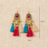 Wholesale Ethnic style retro long tassel earrings ear hook bohemian Yunnan travel photography performance decorations