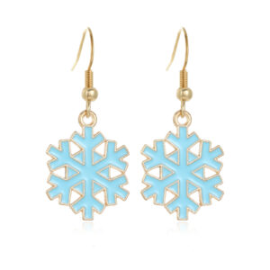 8. blue snowflake earrings