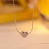 oly-c036b8efabf8d52d490b4810033f25e8 Wholesale Ion Plating (IP) 18K Gold Plated Heart Shape 304 Stainless Steel Princess Classic Style Waterproof Non Tarnish 304 Stainless Steel Pendant Necklace