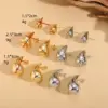 304 Stainless Steel Copper Geometric Electroplating PVD Coated 14K Gold Plated Elegant Luxurious Classic Style Plating Ear Studs