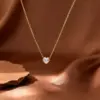 Wholesale Fashionable Mini Heart Shaped Diamond Necklace For Women Elegant Simple Stylish Versatile High Quality Choker Trendy Jewelry Accessory