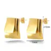 PVD Coated Solid Color 304 Stainless Steel Simple Style Waterproof Non Tarnish Ear Studs
