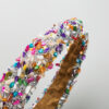 Wholesale exaerated Baroque colorful crystal candy snge wide-brimmed hairband headband jewelry hair aessories
