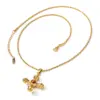 Wholesale PVD Coated Real Gold Plated Cross Stainless Steel IG Style Waterproof Non Tarnish 304 Stainless Steel Pendant Necklace